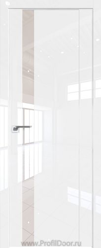 Дверь Profil Doors 62L Белый Люкс стекло Lacobel Перламутровый Лак