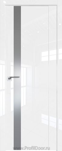 Дверь Profil Doors 62L Белый Люкс стекло Lacobel Серебро Матлак