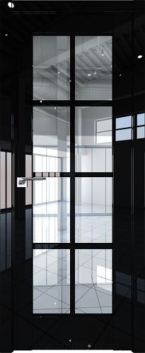 Дверь Profil Doors 101L цвет Черный люкс стекло Прозрачное