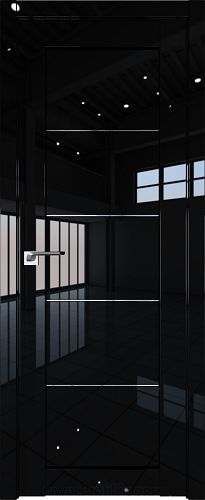 Дверь Profil Doors 2.11L цвет Черный люкс стекло Прозрачное