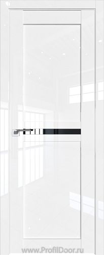 Дверь Profil Doors 2.43L цвет Белый люкс стекло Черный Триплекс