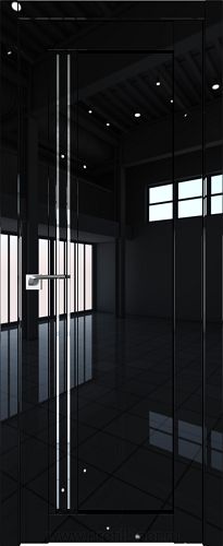 Дверь Profil Doors 2.50L цвет Черный люкс стекло Прозрачное