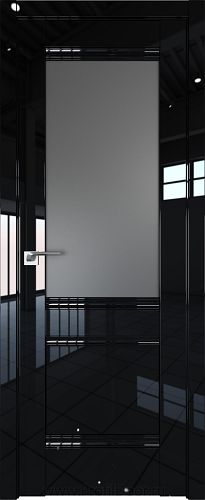 Дверь Profil Doors 2L цвет Черный люкс стекло Графит