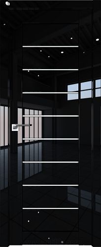 Дверь Profil Doors 73L цвет Черный люкс стекло Белый Триплекс