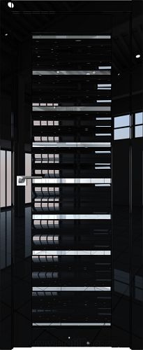 Дверь Profil Doors 76L цвет Черный люкс стекло Прозрачное