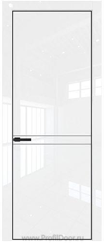 Дверь Profil Doors 11LA цвет Белый люкс цвет профиля Черный матовый RAL9005