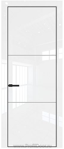 Дверь Profil Doors 13LE цвет Белый люкс кромка Черный матовый RAL9005