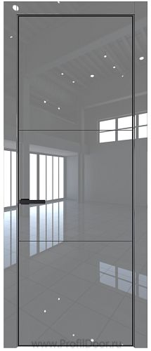 Дверь Profil Doors 13LE цвет Грей Люкс кромка Черный матовый RAL9005