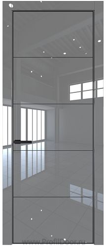 Дверь Profil Doors 15LE цвет Грей Люкс кромка Черный матовый RAL9005