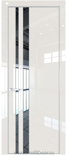 Дверь Profil Doors 20LE цвет Магнолия люкс кромка Серебро стекло Зеркало