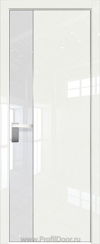 Дверь Profil Doors 100LK цвет ДаркВайт Люкс кромка Матовый Алюминий с 4-х сторон стекло Lacobel лак Классик