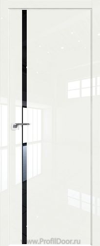 Дверь Profil Doors 22LK цвет ДаркВайт Люкс кромка ABS в цвет с 4-х сторон стекло Lacobel Черный лак