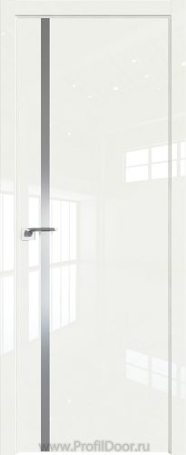 Дверь Profil Doors 22LK цвет ДаркВайт Люкс кромка ABS в цвет с 4-х сторон стекло Lacobel Серебро Матлак