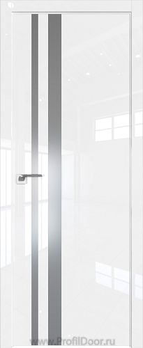 Дверь Profil Doors 16LK цвет Белый люкс кромка ABS в цвет с 4-х сторон стекло Lacobel Серебро Матлак