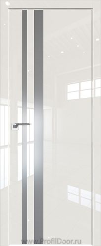 Дверь Profil Doors 16LK цвет Магнолия люкс кромка ABS в цвет с 4-х сторон стекло Lacobel Серебро Матлак