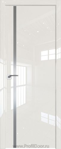 Дверь Profil Doors 22LK цвет Магнолия люкс кромка ABS в цвет с 4-х сторон стекло Lacobel Серебро Матлак