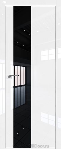 Дверь Profil Doors 5LK цвет Белый люкс кромка BLACK EDITION с 4-х сторон стекло Lacobel Черный лак