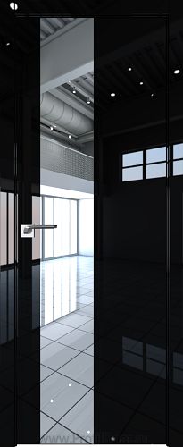 Дверь Profil Doors 5LK цвет Черный люкс кромка ABS Черная матовая с 4-х сторон стекло Зеркало