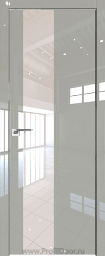 Дверь Profil Doors 5LK цвет Галька люкс кромка ABS Черная матовая с 4-х сторон стекло Lacobel Перламутровый лак