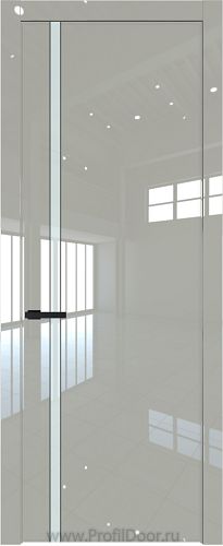 Дверь Profil Doors 21LW цвет Галька люкс стекло Lacobel Белый лак молдинг Черный матовый