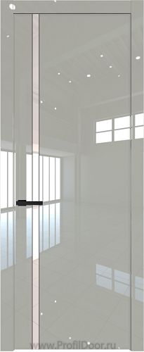 Дверь Profil Doors 21LW цвет Галька люкс стекло Lacobel Перламутровый лак молдинг Черный матовый