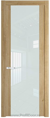 Дверь Profil Doors 1.7N цвет Дуб Карамель стекло Белый Лак