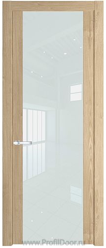 Дверь Profil Doors 1.7N цвет Каштан Натуральный стекло Белый Лак