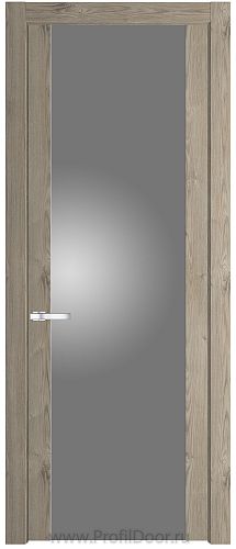 Дверь Profil Doors 1.7N цвет Каштан Темный стекло Серебрянный Лак