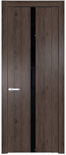 Дверь Profil Doors 1.8N цвет Дуб Тобакко стекло Черный Лак