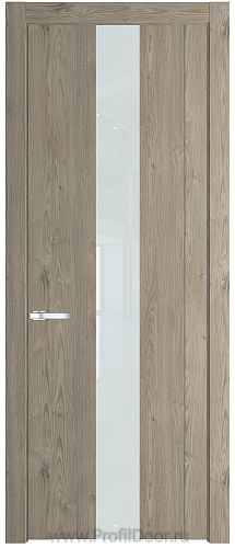 Дверь Profil Doors 1.9N цвет Каштан Темный стекло Белый Лак