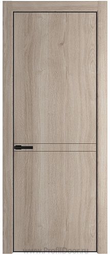 Дверь Profil Doors 11NE цвет Дуб Сонома кромка Черный матовый RAL9005