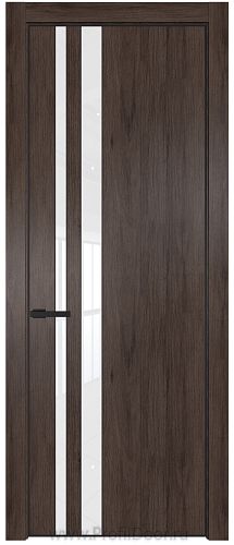 Дверь Profil Doors 20NE цвет Дуб Тобакко кромка Черный матовый RAL9005 стекло Lacobel лак Классик