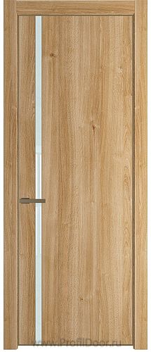 Дверь Profil Doors 21NE цвет Дуб Карамель кромка Шампань стекло Lacobel Белый лак