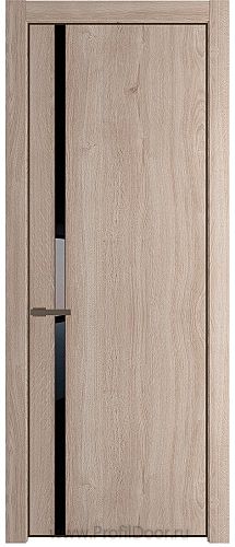 Дверь Profil Doors 21NE цвет Дуб Сонома кромка Деорэ стекло Lacobel Черный лак