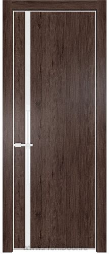 Дверь Profil Doors 21NE цвет Дуб Тобакко кромка Белый матовый RAL9003 стекло Lacobel лак Классик