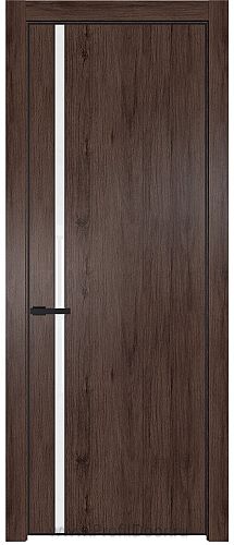 Дверь Profil Doors 21NE цвет Дуб Тобакко кромка Черный матовый RAL9005 стекло Lacobel лак Классик