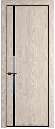 Дверь Profil Doors 21NE цвет Каштан Светлый кромка Черный матовый RAL9005 стекло Lacobel Черный лак