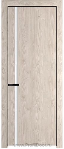 Дверь Profil Doors 21NE цвет Каштан Светлый кромка Черный матовый RAL9005 стекло Lacobel лак Классик