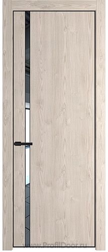 Дверь Profil Doors 21NE цвет Каштан Светлый кромка Черный матовый RAL9005 стекло Зеркало