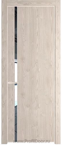Дверь Profil Doors 21NE цвет Каштан Светлый кромка Крем Вайт стекло Зеркало