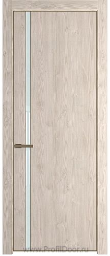 Дверь Profil Doors 21NE цвет Каштан Светлый кромка Шампань стекло Lacobel Белый лак