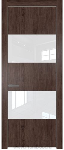 Дверь Profil Doors 22NE цвет Дуб Тобакко кромка Смоки стекло Lacobel лак Классик