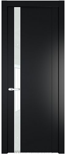 Дверь Profil Doors 1.2P цвет Блэк стекло Lacobel Белый Лак