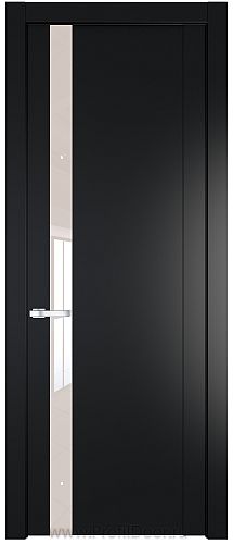 Дверь Profil Doors 1.2P цвет Блэк стекло Lacobel Перламутровый Лак
