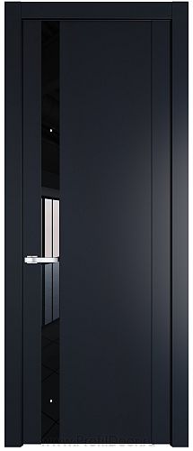Дверь Profil Doors 1.2P цвет Нэви Блу стекло Lacobel Черный Лак
