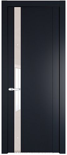 Дверь Profil Doors 1.2P цвет Нэви Блу стекло Lacobel Перламутровый Лак