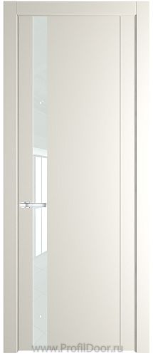 Дверь Profil Doors 1.2P цвет Перламутровый Белый стекло Lacobel Белый Лак