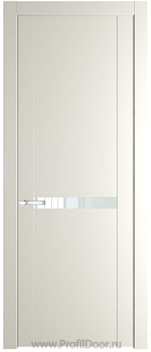 Дверь Profil Doors 1.4P цвет Перламутровый Белый стекло Lacobel Белый Лак