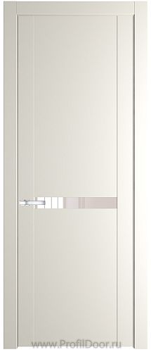 Дверь Profil Doors 1.4P цвет Перламутровый Белый стекло Lacobel Перламутровый Лак