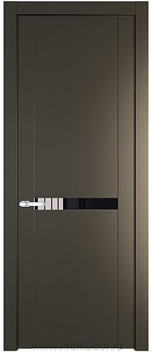 Дверь Profil Doors 1.4P цвет Перламутровый Бронза стекло Lacobel Черный Лак